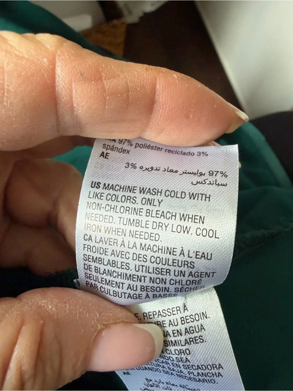 Emerald Green Silky Button-Front Blouse - Picture 7 of 8